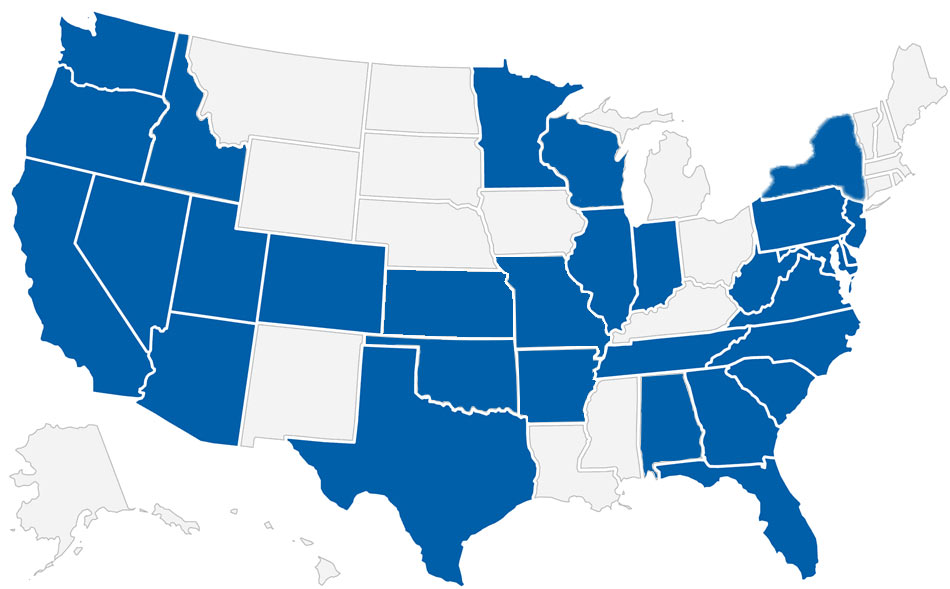 Diversified national platform map